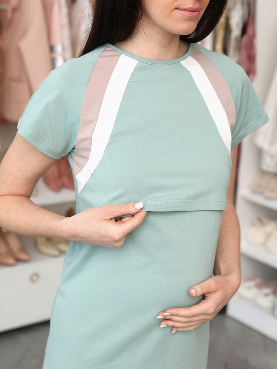 170505 FEST Платье для беременных и кормящих женщин с коротким рукавом