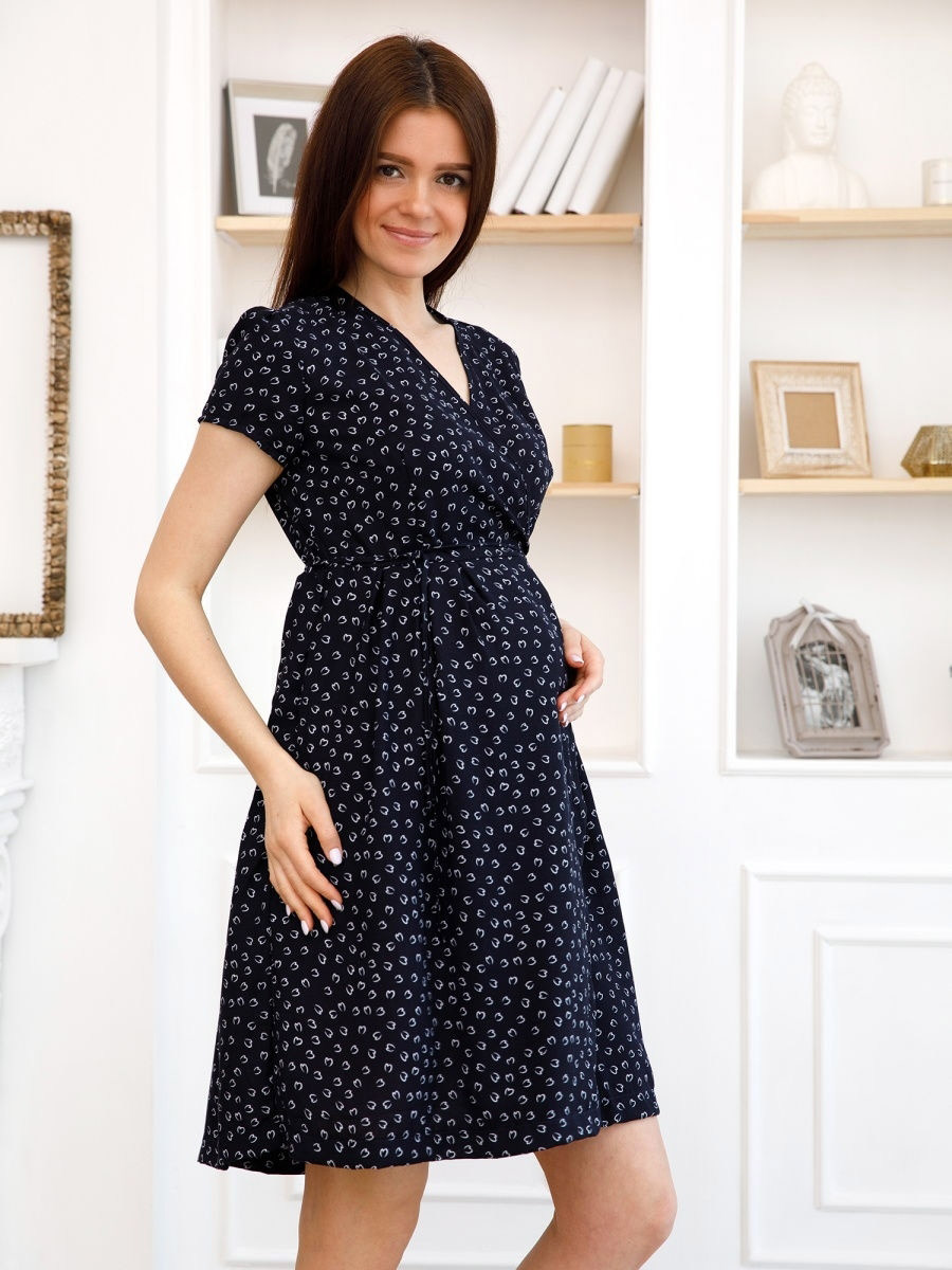 03528 ФЭСТ Платье для беременных и кормящих женщин с коротким рукавом