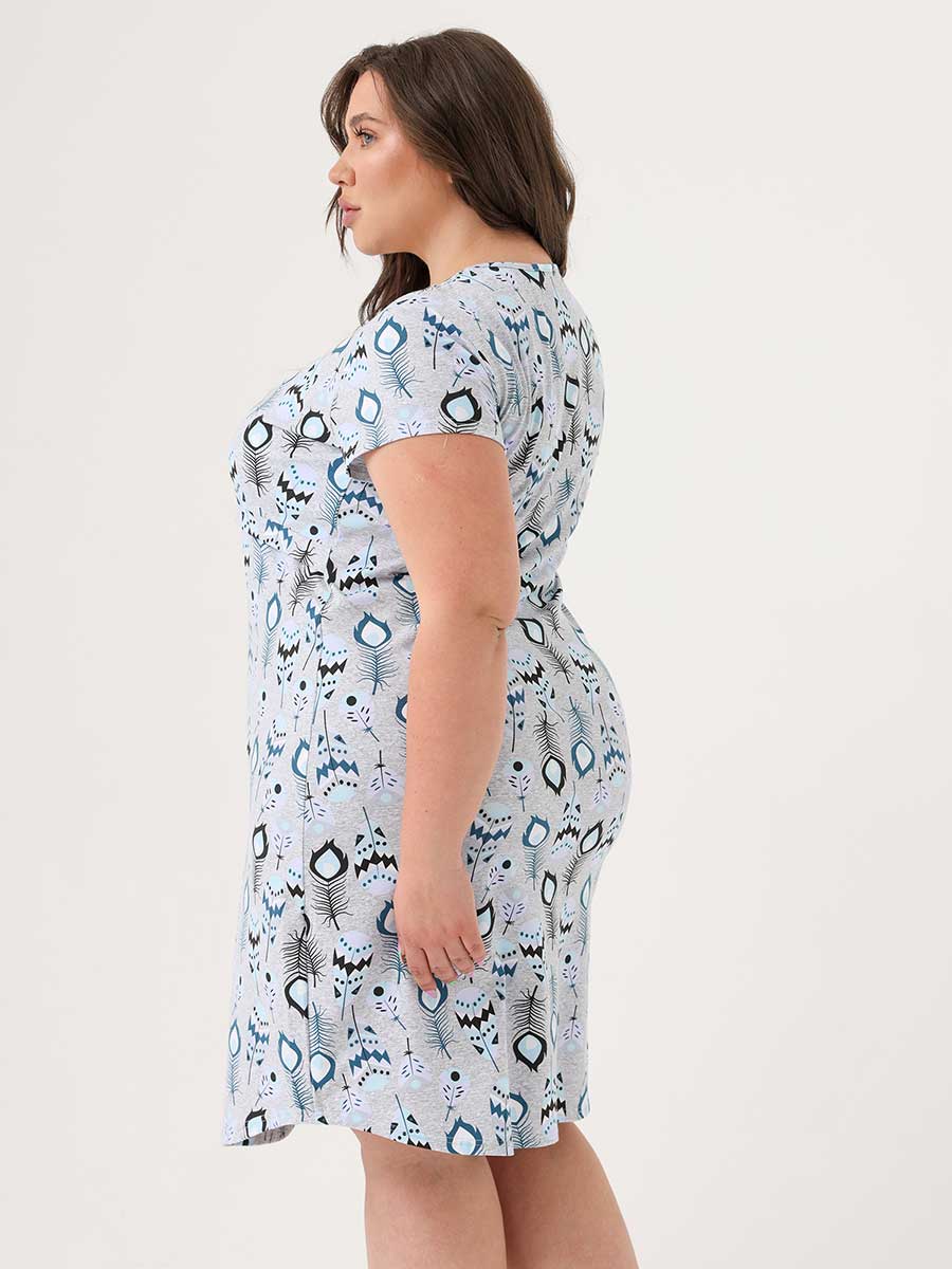 43505 BASIC PLUS Сорочка для беременных и кормящих женщин с коротким рукавом