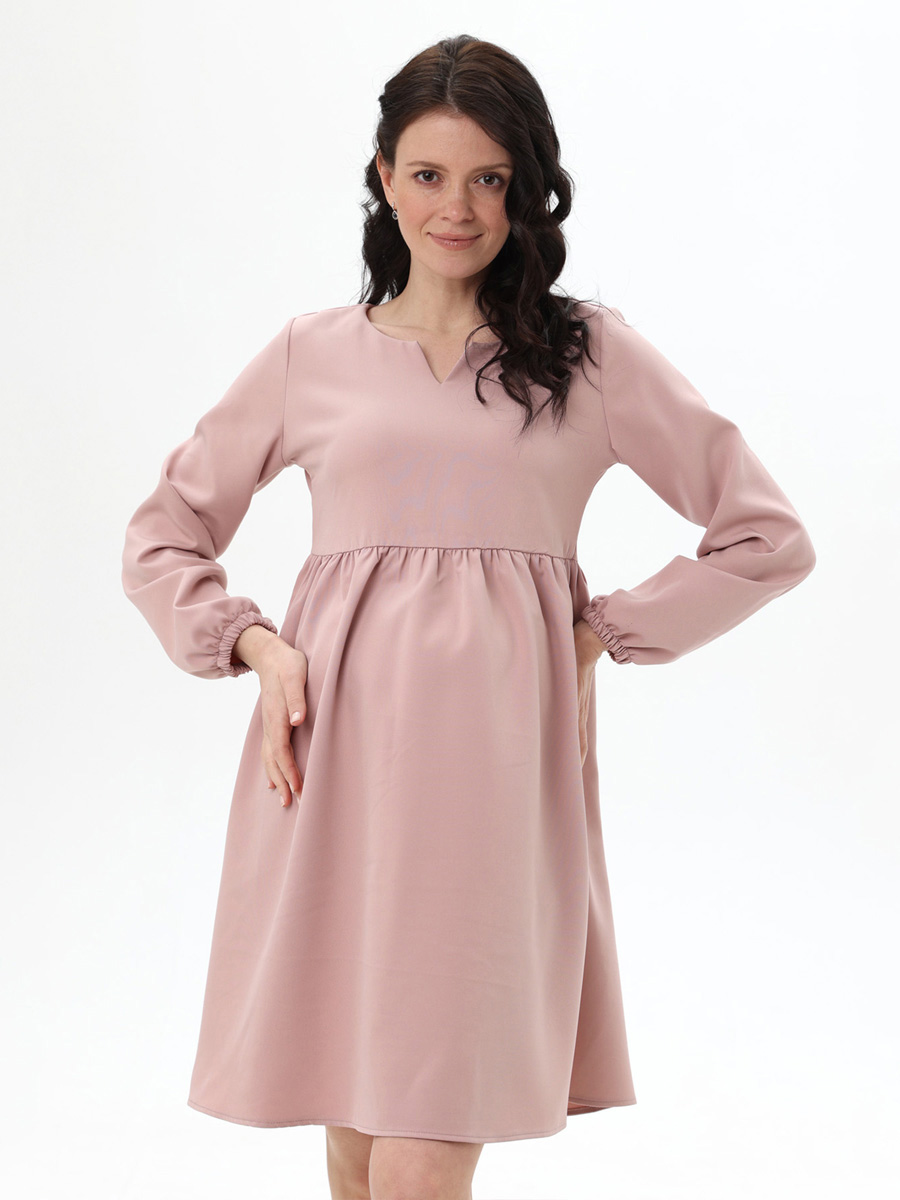 10525 МамаЭксперт Платье для беременных женщин с длинным рукавом